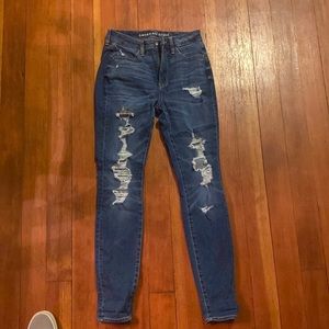 American eagle size 4 super hi rise jeggings